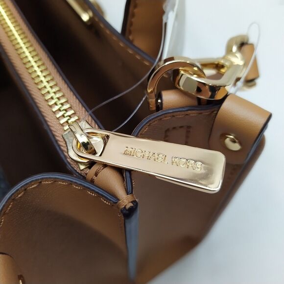 Michael Kors Maple Pinus Brown Leather Studded Top Handle Satchel Bag - NWT $358 - Picture 7 of 16